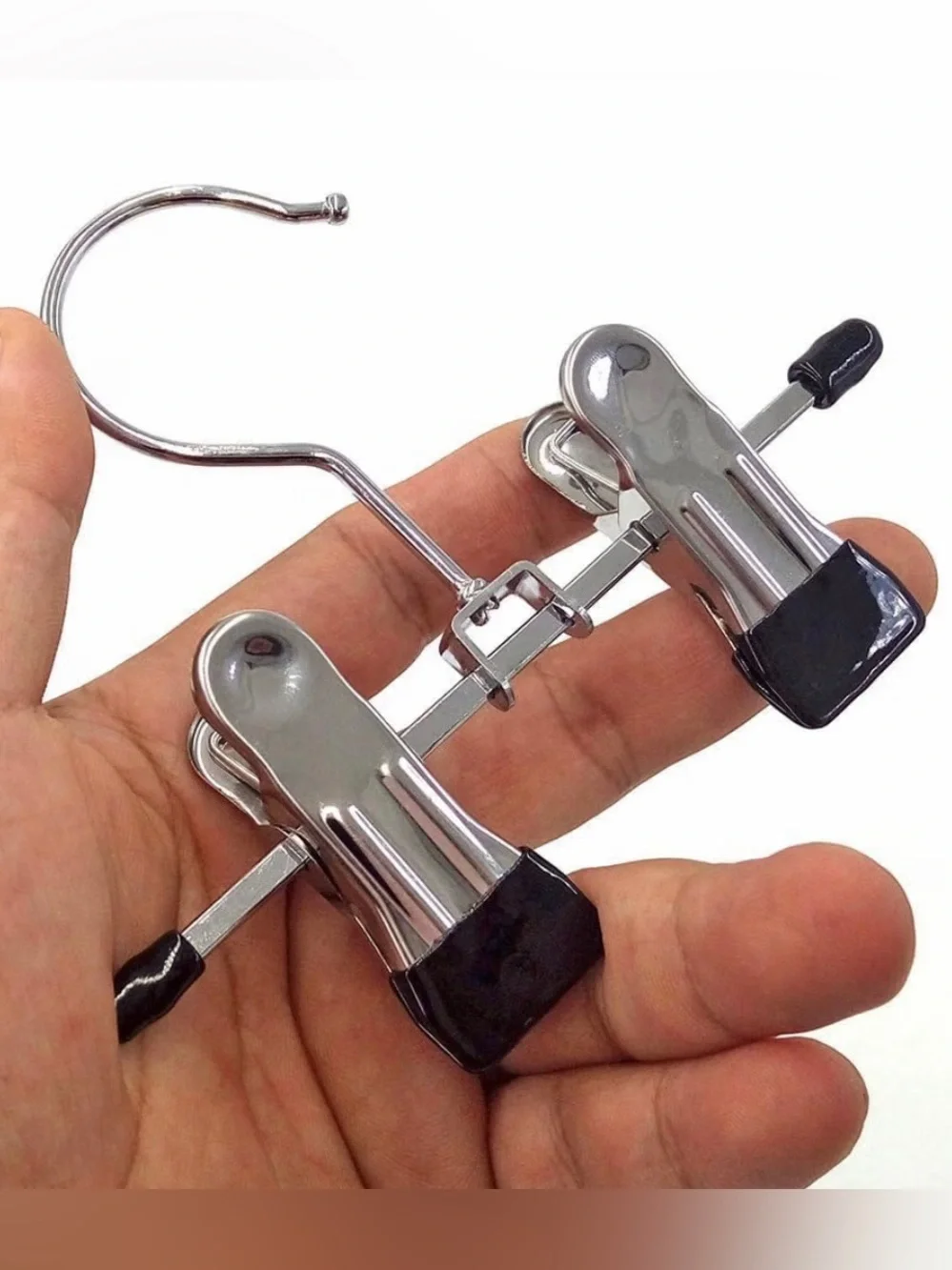 🌶️$5🌶️ NEW Metal Boot Hangers Set of 2 Silver Unisex
